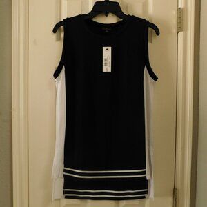 WORTHINGTON Sleeveless Tunic with Tipping Black/White